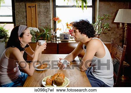 Couple having breakfast View Large Photo Image Stock Image - Couple having breakfast. Fotosearch