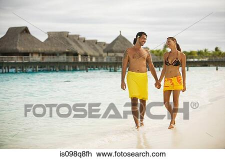 Couple on vacation in bora bora View Large Photo Image Stock Image - Couple on vacation in bora bora. Fotosearch