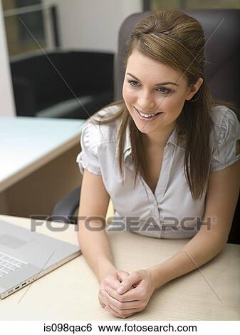 Female office worker View Large Photo Image Stock Photograph - Female office worker. Fotosearch