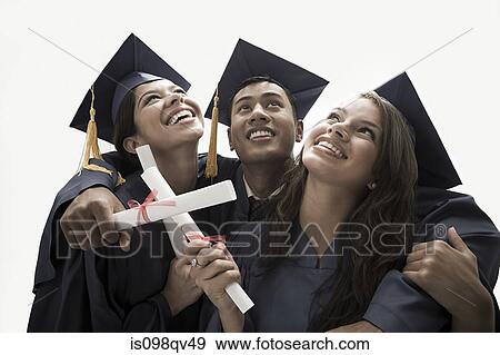 Friends graduating View Large Photo Image Stock Photo - Friends graduating. Fotosearch