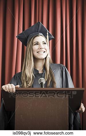 Graduate giving speech View Large Photo Image Stock Image - Graduate giving speech. Fotosearch