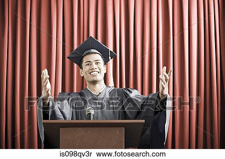 Graduate giving speech View Large Photo Image Stock Photography - Graduate giving speech. Fotosearch