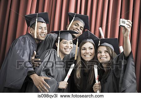Graduating friends with camera View Large Photo Image Stock Image - Graduating friends with camera. Fotosearch