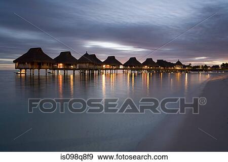 Holiday resort on bora bora View Large Photo Image Stock Photo - Holiday resort on bora bora. Fotosearch