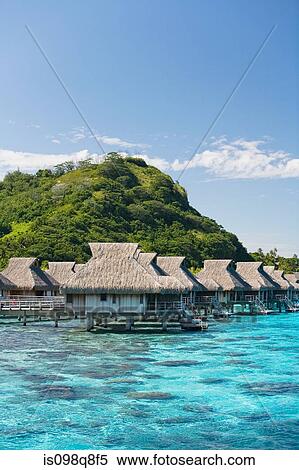 Holiday resort on bora bora View Large Photo Image Stock Photography - Holiday resort on bora bora. Fotosearch