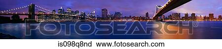 Panorama of New York City at Night View Large Photo Image Stock Image - Panorama of New York City at Night. Fotosearch