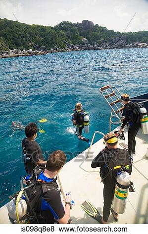 Scuba diving at similan islands View Large Photo Image Stock Photo - Scuba diving at similan islands. Fotosearch