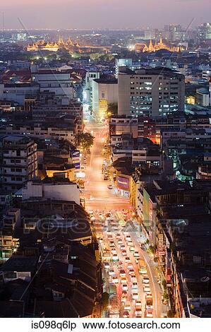 Traffic jam in bangkok chinatown View Large Photo Image Stock Photography - Traffic jam in bangkok chinatown. Fotosearch