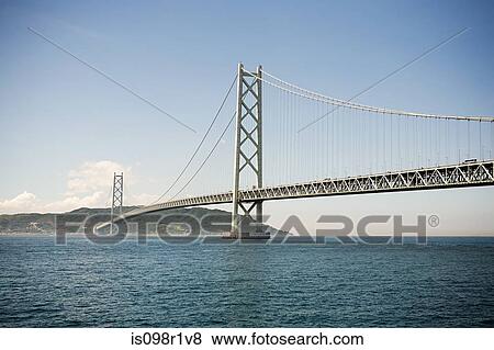 Stock Photo - Akashi kaikyo bridge. Fotosearch