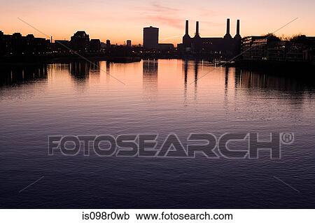 Battersea power station at sunset View Large Photo Image Stock Image - Battersea power station at sunset. Fotosearch