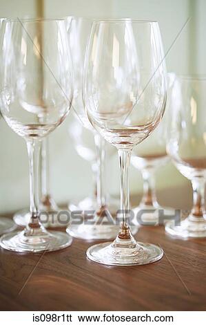 Empty wine glasses View Large Photo Image Stock Photograph - Empty wine glasses. Fotosearch