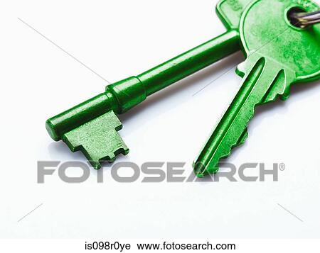 Green house keys View Large Photo Image Stock Image - Green house keys. Fotosearch