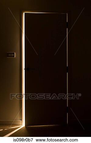 Light through the gap of an open door View Large Photo Image Stock Photo - Light through the gap of an open door. Fotosearch