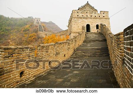 Mutianyu section of the great wall of china View Large Photo Image Stock Image - Mutianyu section of the great wall of china. Fotosearch