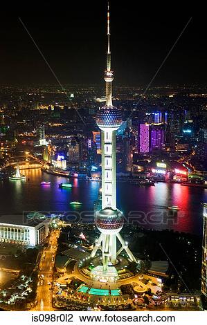 Oriental pearl tower shanghai View Large Photo Image Stock Image - Oriental pearl tower shanghai. Fotosearch