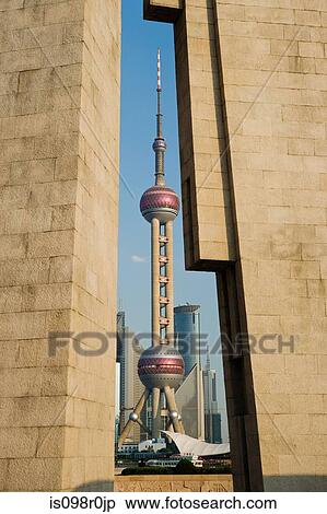 Pagoda of peoples heroes and oriental pearl tower View Large Photo Image Stock Photography - Pagoda of peoples heroes and oriental pearl tower. Fotosearch
