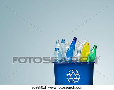 Plastic bottles in a recycling bin View Large Photo Image Stock Image - Plastic bottles in a recycling bin. Fotosearch