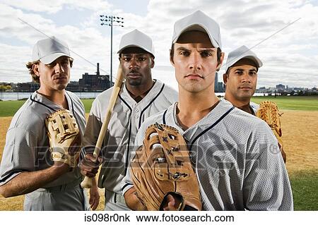 Stock Image - Portrait of a baseball team. Fotosearch