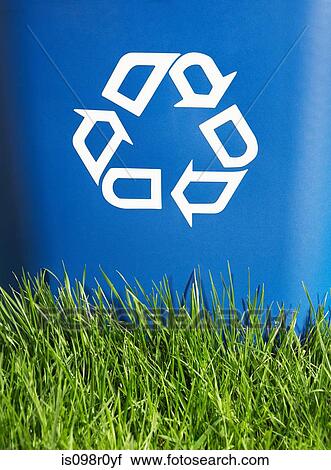 Recycling bin and grass View Large Photo Image Stock Image - Recycling bin and grass. Fotosearch