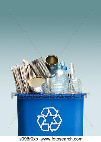 Rubbish in a recycling bin View Large Photo Image Stock Image - Rubbish in a recycling bin. Fotosearch