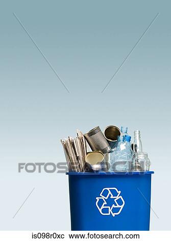 Rubbish in a recycling bin View Large Photo Image Stock Image - Rubbish in a recycling bin. Fotosearch