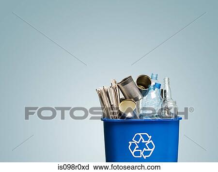 Rubbish in a recycling bin View Large Photo Image Stock Image - Rubbish in a recycling bin. Fotosearch