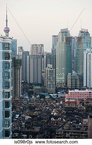 Shanghai cityscape View Large Photo Image Stock Photograph - Shanghai cityscape. Fotosearch