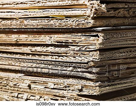 Stack of cardboard View Large Photo Image Stock Photo - Stack of cardboard. Fotosearch