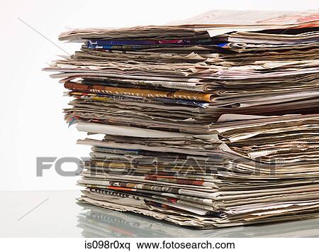 Stack of newspapers View Large Photo Image Stock Photography - Stack of newspapers. Fotosearch