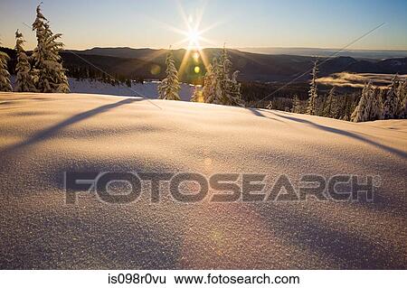 Sunset on a mountain View Large Photo Image Stock Photograph - Sunset on a mountain. Fotosearch