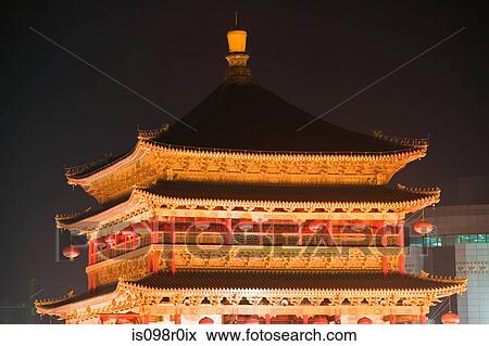 Stock Photo - Zhong lu bell tower xian. Fotosearch