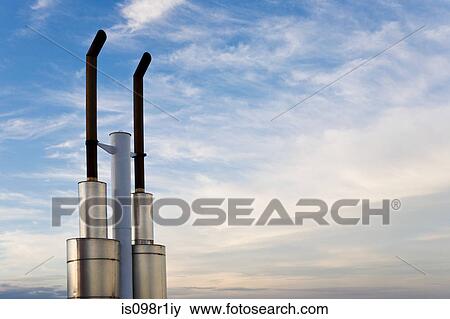 A smoke stack on a ferry View Large Photo Image Stock Photo - A smoke stack on a ferry. Fotosearch
