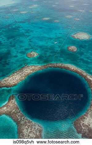Blue hole of Belize. View Large Photo Image Stock Image - Blue hole of Belize.. Fotosearch