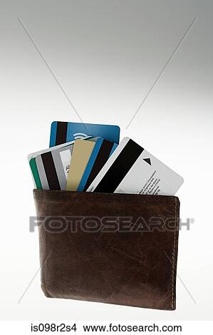 Credit cards in a wallet View Large Photo Image Picture - Credit cards in a wallet. Fotosearch