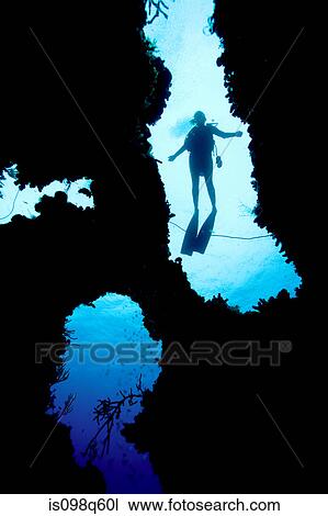 Diver silhouette. View Large Photo Image Stock Image - Diver silhouette.. Fotosearch