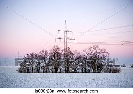 Electrical towers in winter View Large Photo Image Stock Image - Electrical towers in winter. Fotosearch