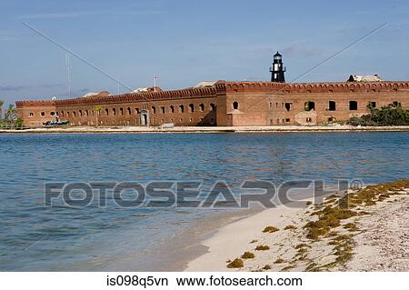 Picture - Ft. Jefferson, brick structure.. Fotosearch