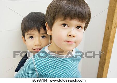 Portrait of two boys View Large Photo Image Picture - Portrait of two boys. Fotosearch