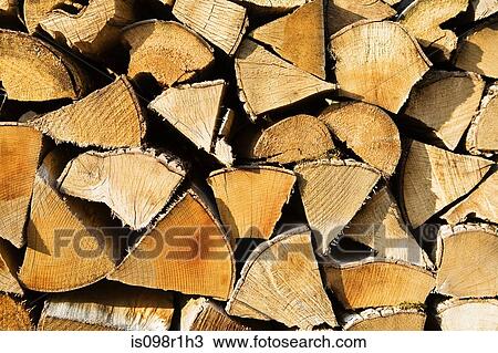 Stock Image - Stack of logs. Fotosearch