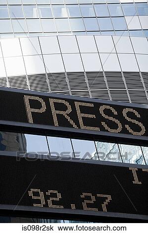 Stock Image - Stock ticker board. Fotosearch