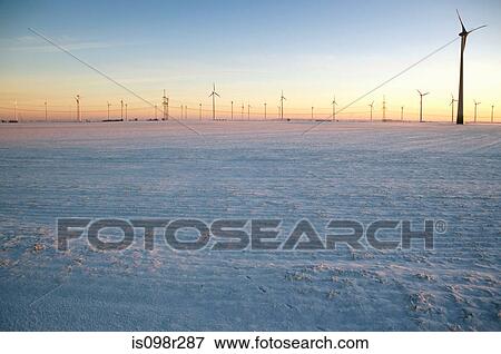 Wind farm in winter View Large Photo Image Stock Photo - Wind farm in winter. Fotosearch