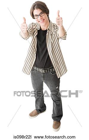 Young man giving thumbs up View Large Photo Image Stock Image - Young man giving thumbs up. Fotosearch