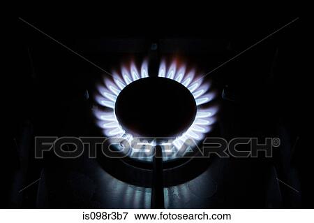 Flame of gas stove View Large Photo Image Stock Photo - Flame of gas stove. Fotosearch