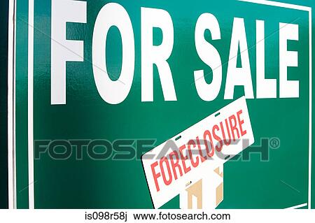 Stock Image - Foreclosure sign. Fotosearch
