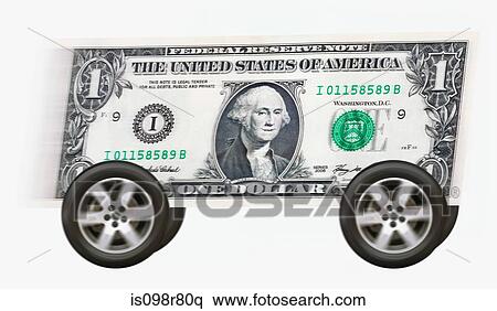 Banknote on wheels View Large Photo Image Stock Photography - Banknote on wheels. Fotosearch