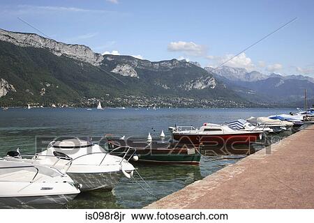 Boats on lake annecy View Large Photo Image Stock Photography - Boats on lake annecy. Fotosearch