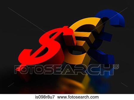 Currency signs falling View Large Photo Image Stock Photo - Currency signs falling. Fotosearch