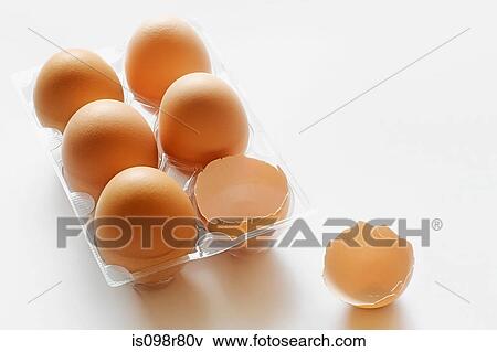 Eggs in a carton View Large Photo Image Stock Photo - Eggs in a carton. Fotosearch
