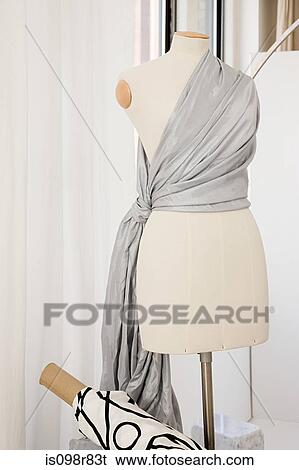 Fabric on a tailors dummy View Large Photo Image Stock Photograph - Fabric on a tailors dummy. Fotosearch