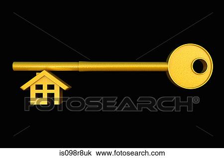 House shape on a key View Large Photo Image Stock Image - House shape on a key. Fotosearch